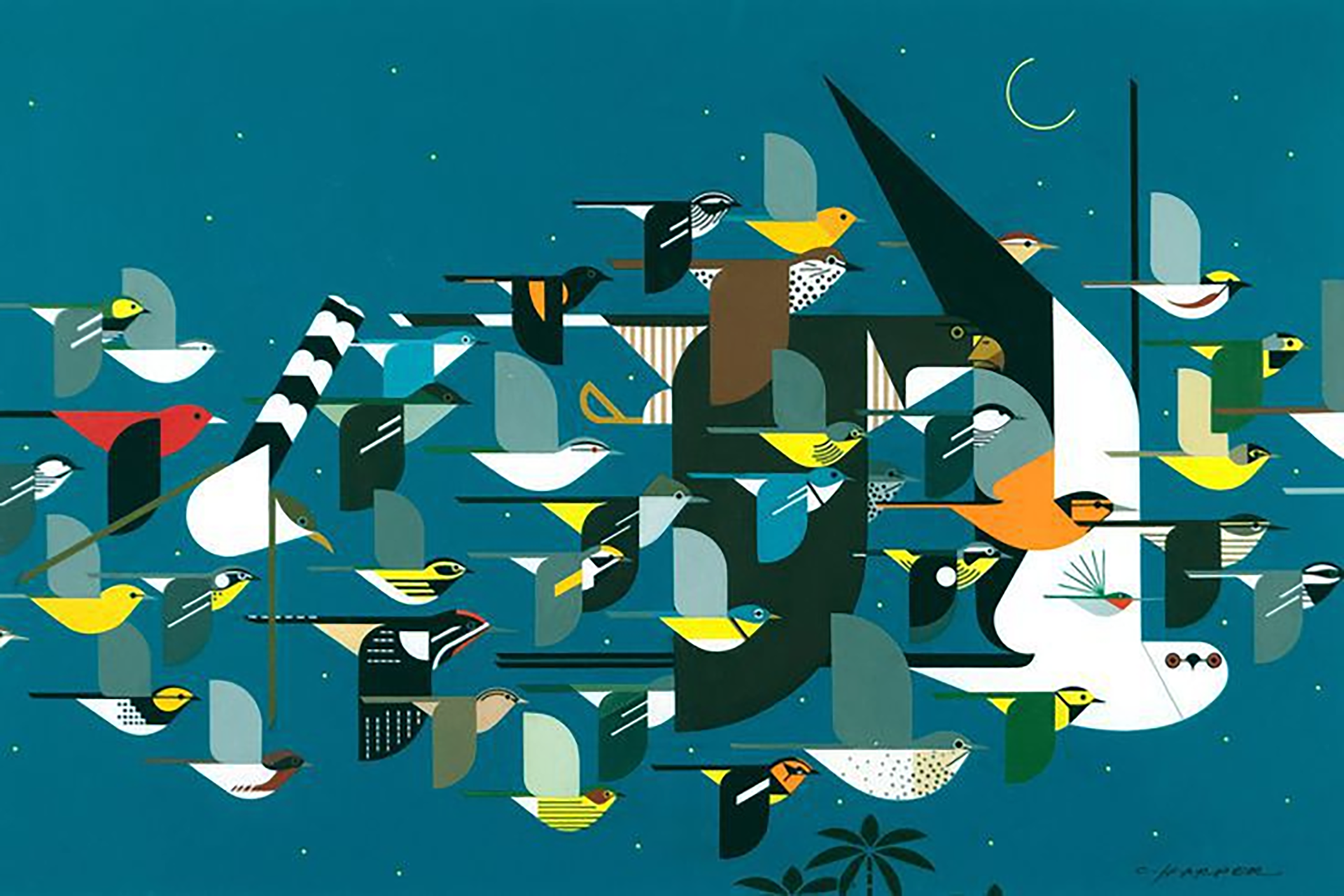 Mystery of the Missing Migrants by Charley Harper (1992)