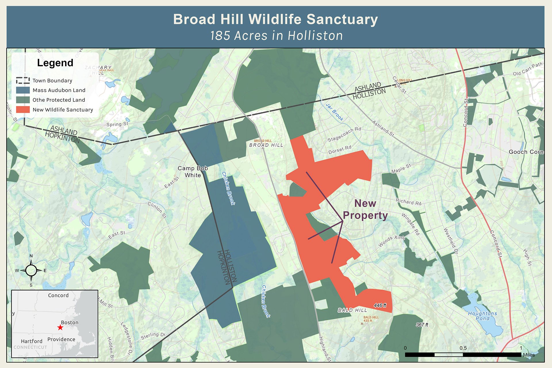 Area map of the planned Broad Hill Wildlife Sanctuary