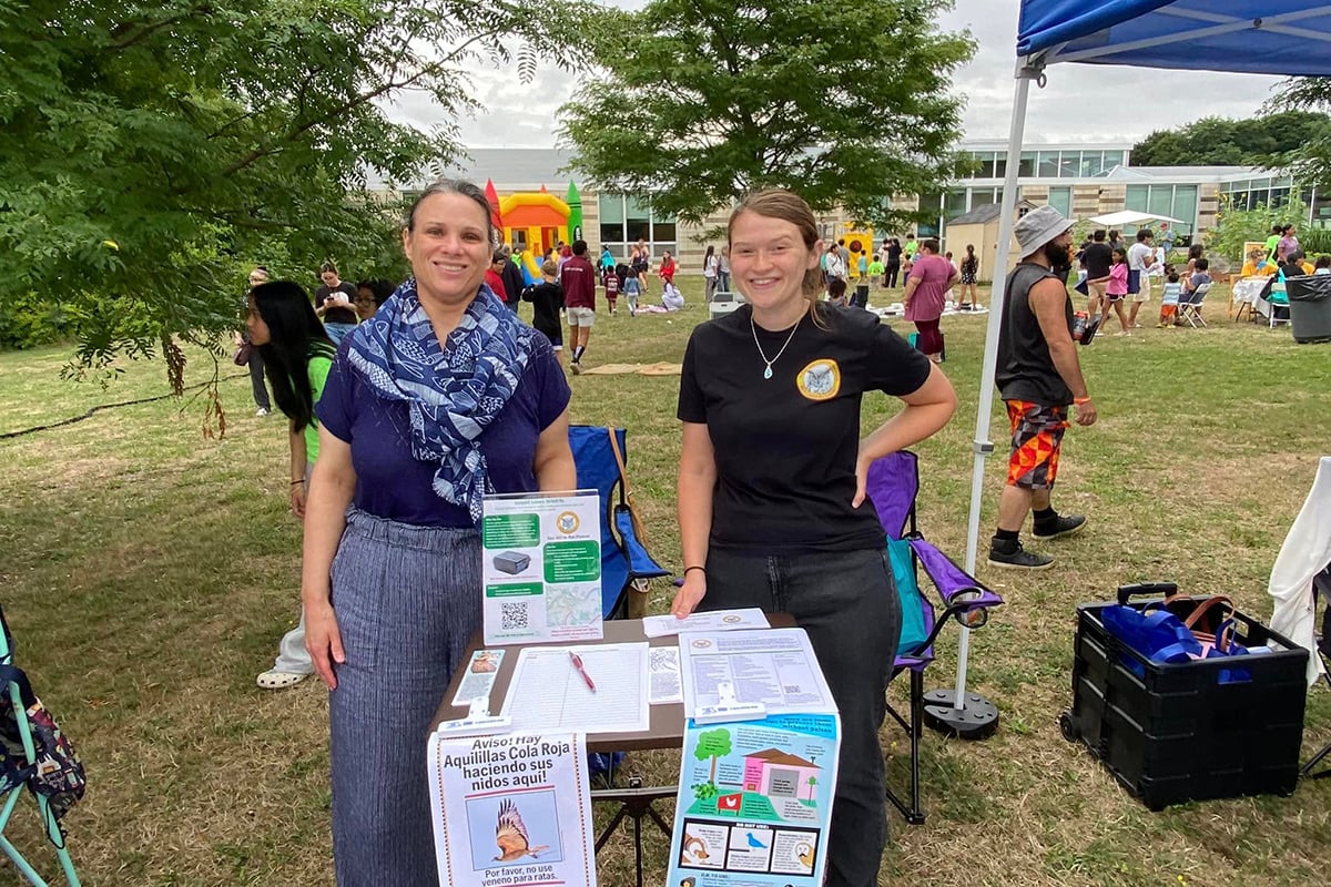 Christine Wilkins and Emily Taranto Standing at Demo Table