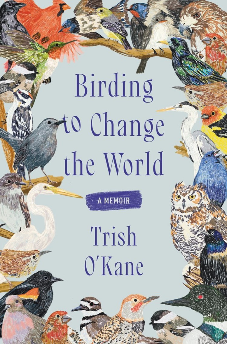 Book cover with many different birds