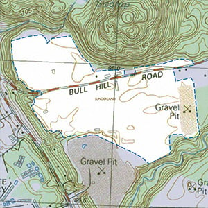 Map of Bull Hill Fields IBA site